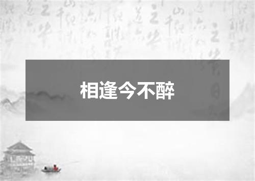 相逢今不醉
