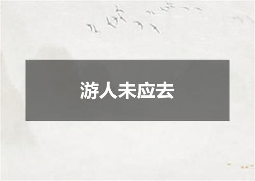 游人未应去