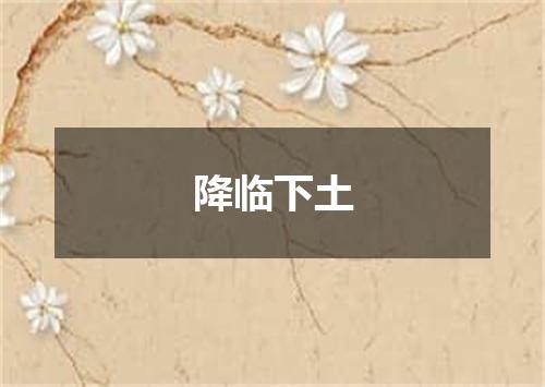 降临下土