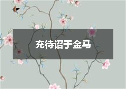 充待诏于金马