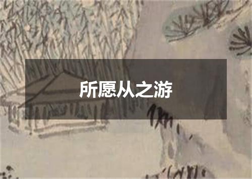 所愿从之游