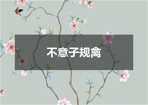 不意子规禽