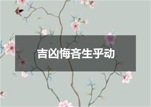 吉凶悔吝生乎动