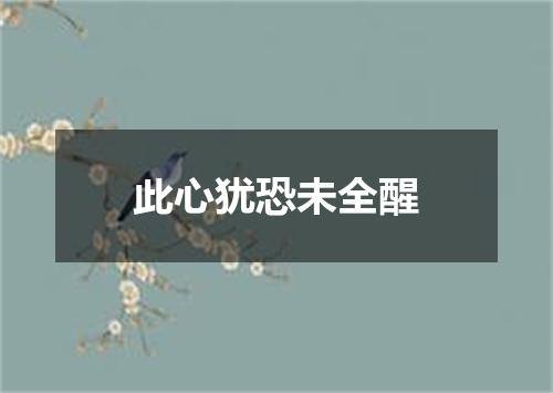 此心犹恐未全醒