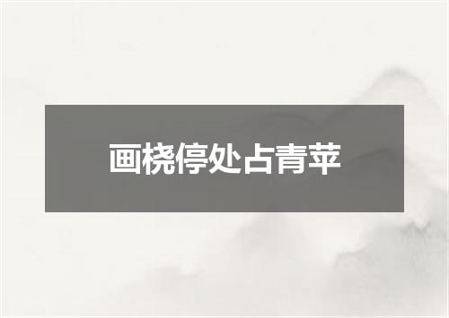 画桡停处占青苹