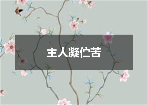 主人凝伫苦