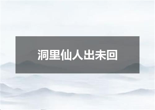 洞里仙人出未回