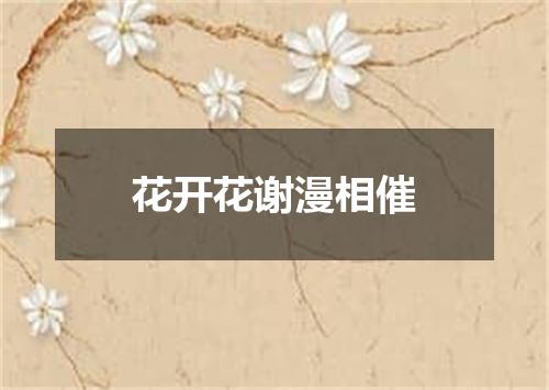 花开花谢漫相催