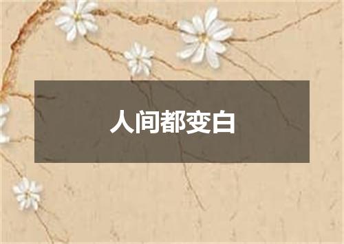 人间都变白