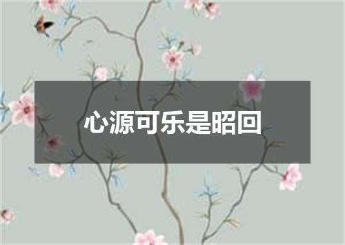心源可乐是昭回