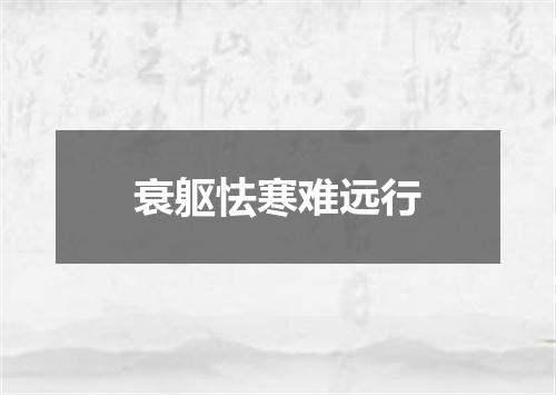 衰躯怯寒难远行