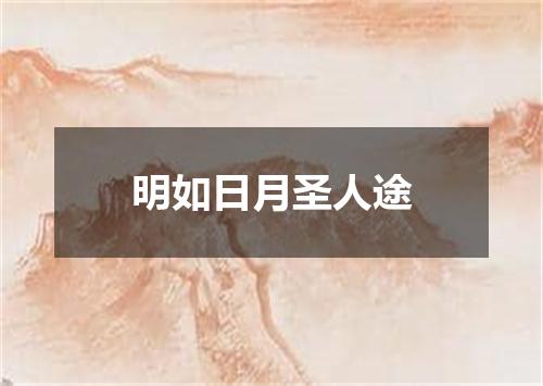 明如日月圣人途
