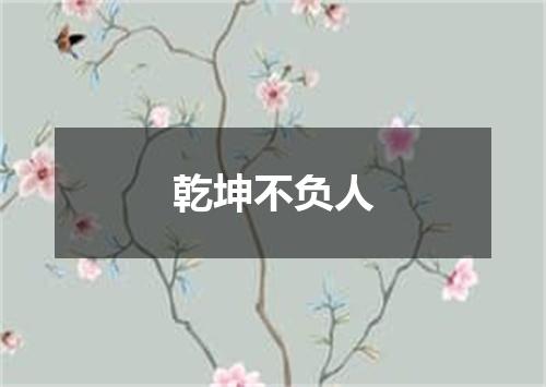 乾坤不负人