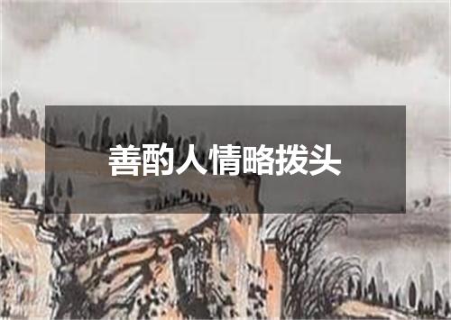 善酌人情略拨头