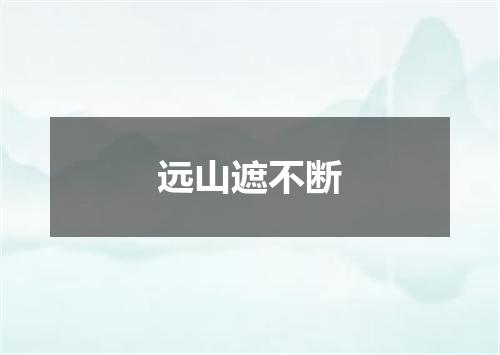 远山遮不断