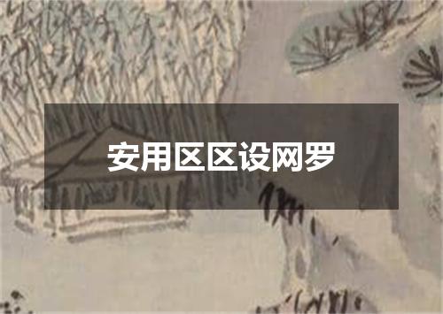 安用区区设网罗