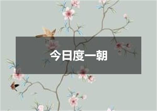 今日度一朝