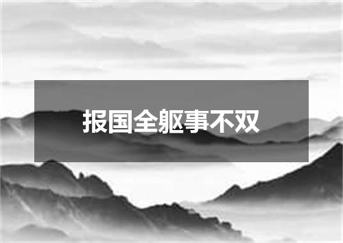 报国全躯事不双