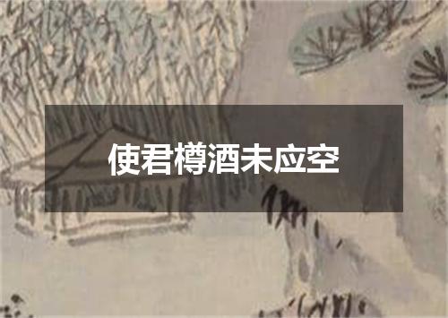 使君樽酒未应空