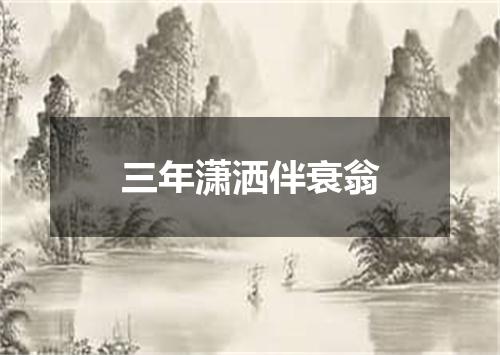 三年潇洒伴衰翁