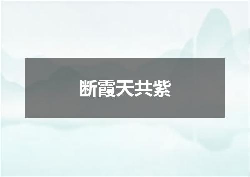 断霞天共紫