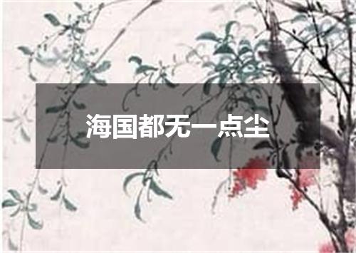 海国都无一点尘