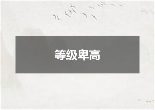 等级卑高