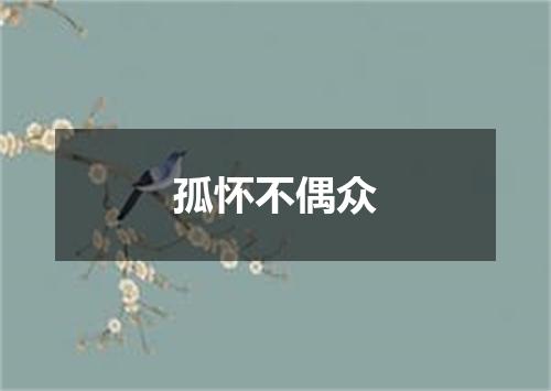 孤怀不偶众