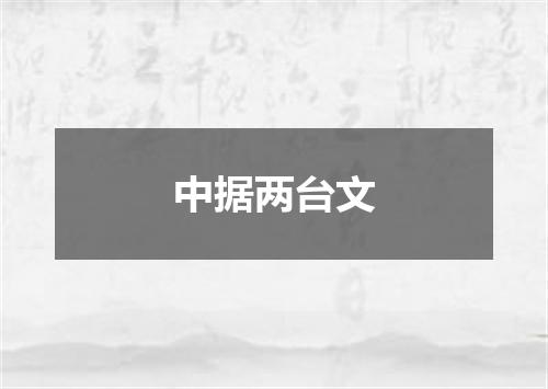 中据两台文