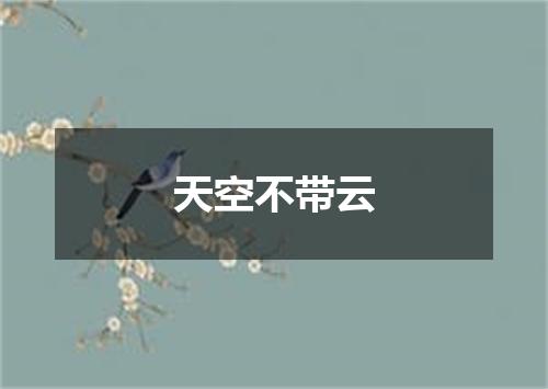 天空不带云