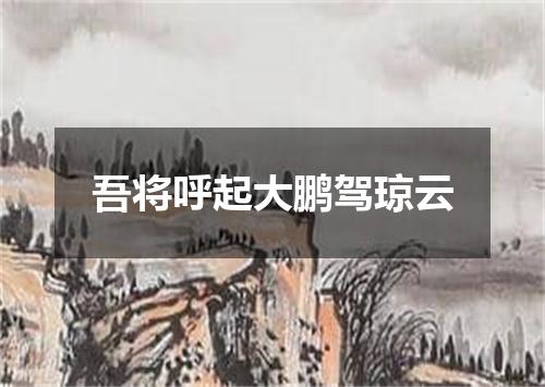 吾将呼起大鹏驾琼云