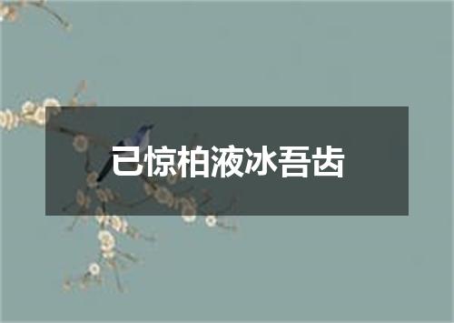已惊柏液冰吾齿