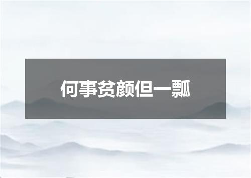 何事贫颜但一瓢