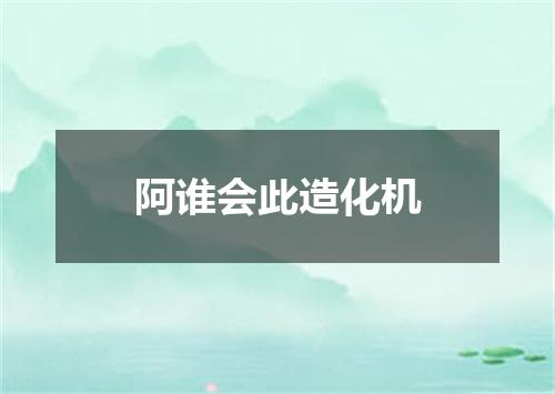 阿谁会此造化机