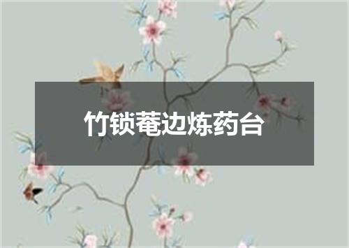 竹锁菴边炼药台