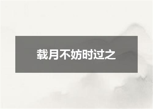 载月不妨时过之