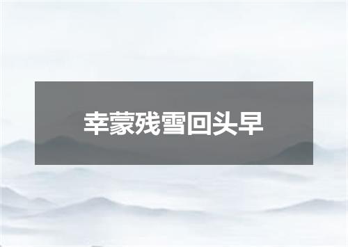 幸蒙残雪回头早