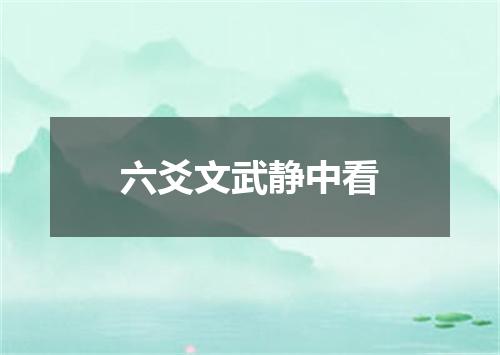 六爻文武静中看