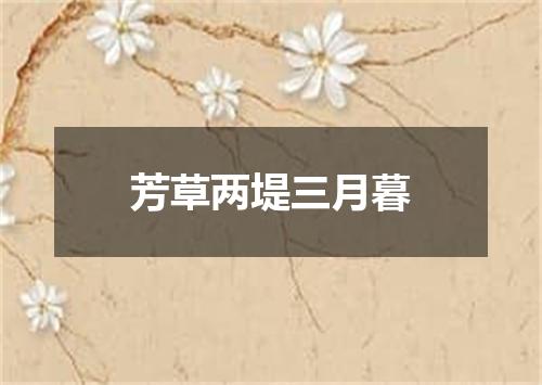 芳草两堤三月暮
