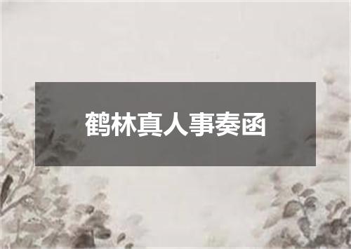鹤林真人事奏函
