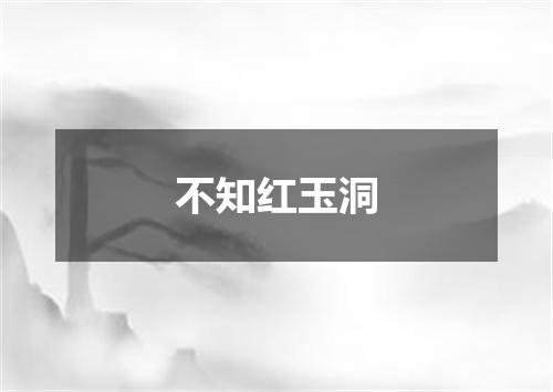 不知红玉洞