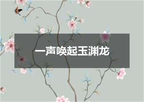 一声唤起玉渊龙