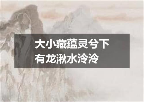大小藏蕴灵兮下有龙湫水泠泠