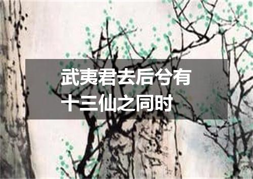 武夷君去后兮有十三仙之同时