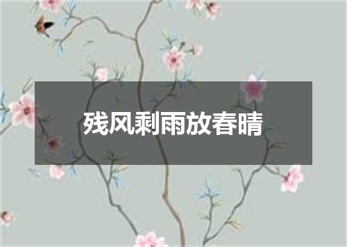 残风剩雨放春晴