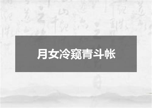 月女冷窥青斗帐