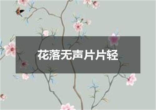花落无声片片轻