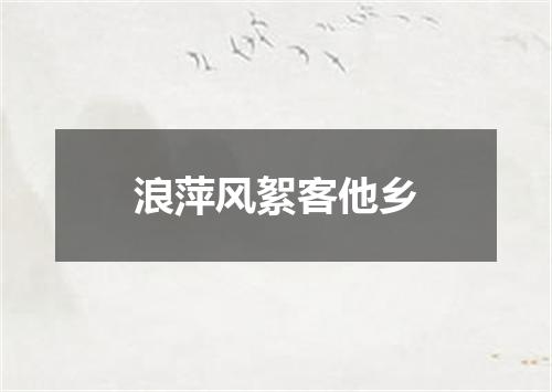 浪萍风絮客他乡