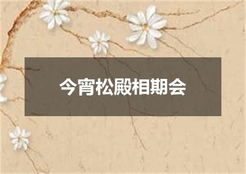 今宵松殿相期会