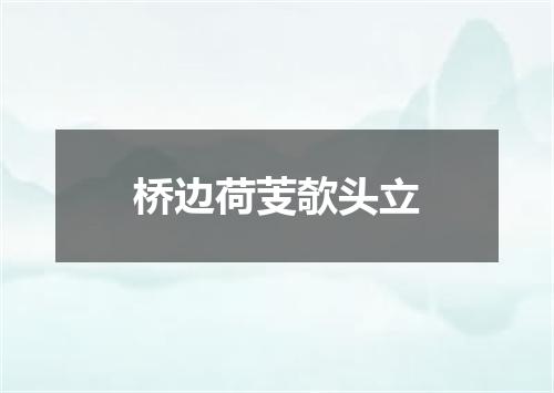 桥边荷芰欹头立